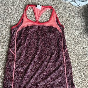 Nike Black and Pink Print Tank Top